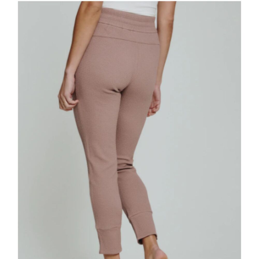 7Diamonds Slim Women's Jogger Mauve  Leisure wear Knit Texture Breathable Fabric - Picture 2 of 8